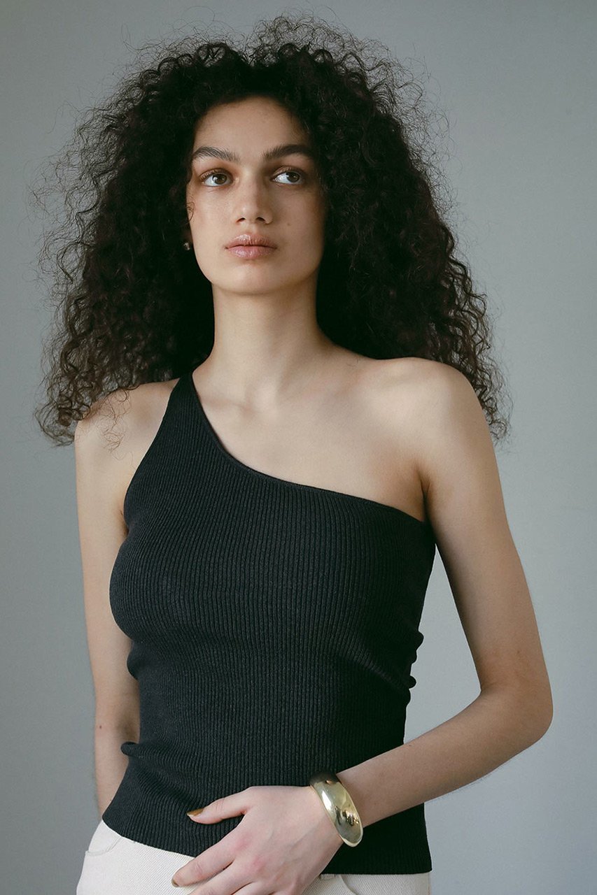 【ハー/HER.】のワンショルリブニットタンク 人気、トレンドファッション・服の通販 founy(ファニー) 　ファッション　Fashion　レディースファッション　Fashion for Women　トップス・カットソー　Cut & Sew Tops　ニット　Knit Tops & Sweaters　カジュアルプルオーバー・ニットトップス　Pullovers & Knit Tops / Casual Pullovers　カーディガン　Cardigan, Knitwear　サマー　Summer, Summer Style　ショルダー　Shoulder, Shoulder Strap　タンク　Tank Top, Sleeveless Top　デコルテ　Décolleté, Neckline　リネン　Linen, Linen Fabric　other-7|ID: prp329100004458522 ipo3291000000032931006