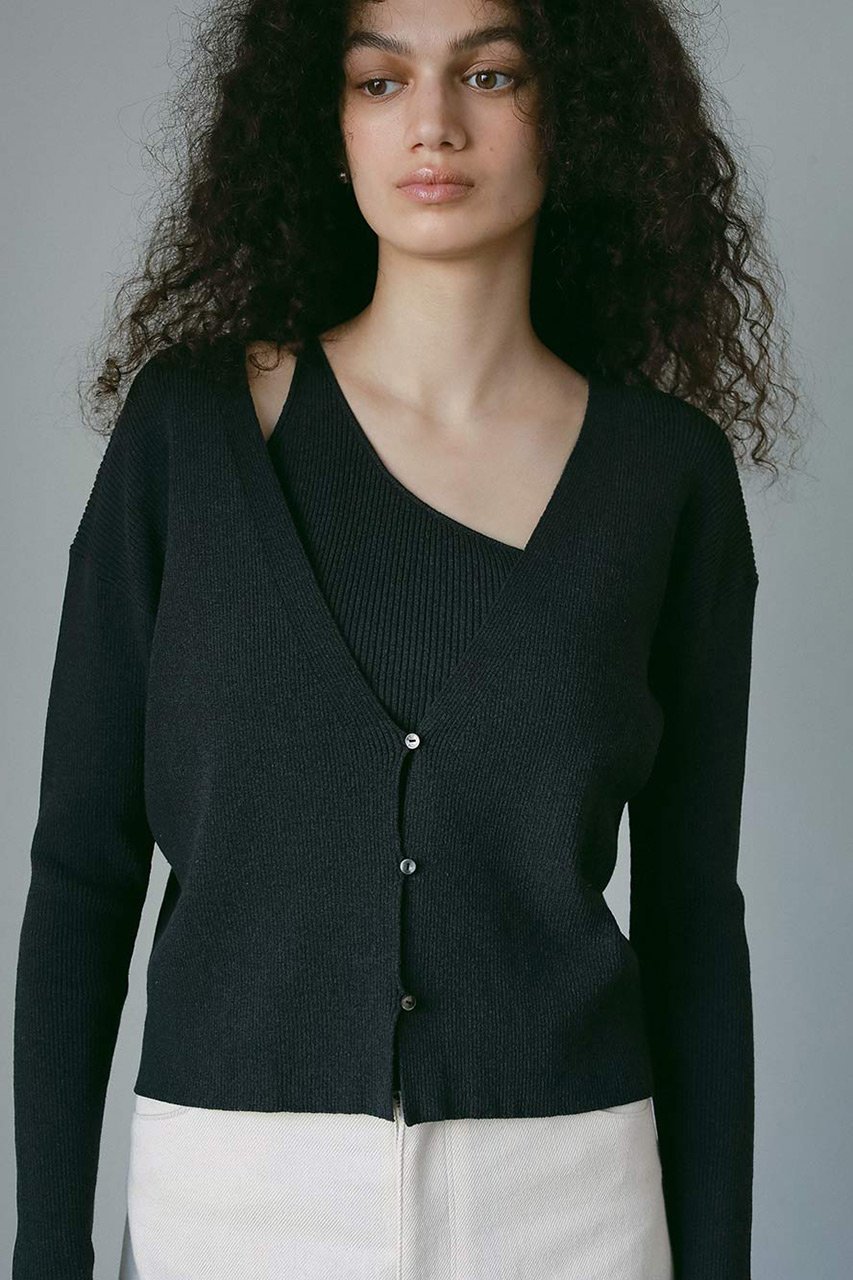 【ハー/HER.】のVネックリブカーディガン 人気、トレンドファッション・服の通販 founy(ファニー) 　ファッション　Fashion　レディースファッション　WOMEN　トップス・カットソー　Tops/Tshirt　カーディガン　Cardigans　シャツ/ブラウス　Shirts/Blouses　ロング / Tシャツ　T-Shirts　カットソー　Cut and Sewn　Vネック　V-Neck　カーディガン　Cardigan　スリーブ　Sleeve　ボックス　Box　ボトム　Bottom　リネン　Linen　ループ　Loop　other-6|ID: prp329100004458523 ipo3291000000031323691