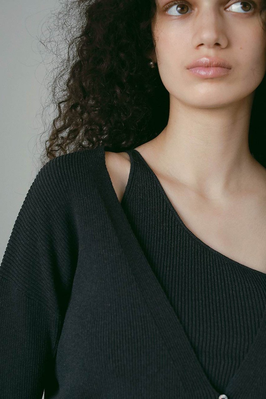 【ハー/HER.】のVネックリブカーディガン 人気、トレンドファッション・服の通販 founy(ファニー) 　ファッション　Fashion　レディースファッション　WOMEN　トップス・カットソー　Tops/Tshirt　カーディガン　Cardigans　シャツ/ブラウス　Shirts/Blouses　ロング / Tシャツ　T-Shirts　カットソー　Cut and Sewn　Vネック　V-Neck　カーディガン　Cardigan　スリーブ　Sleeve　ボックス　Box　ボトム　Bottom　リネン　Linen　ループ　Loop　other-7|ID: prp329100004458523 ipo3291000000031323692