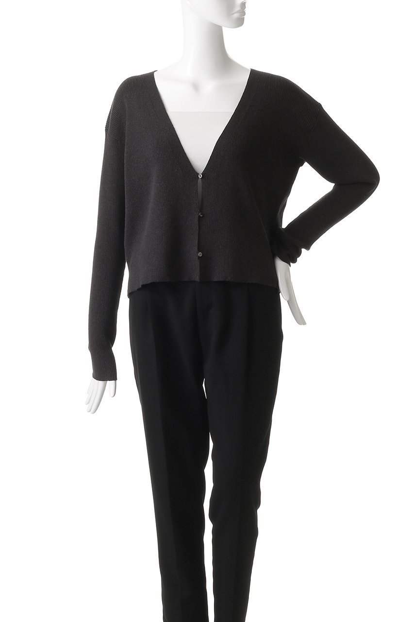 【ハー/HER.】のVネックリブカーディガン 人気、トレンドファッション・服の通販 founy(ファニー) 　ファッション　Fashion　レディースファッション　Fashion for Women　トップス・カットソー　Cut & Sew Tops　カーディガン・羽織り　Layered Style Cardigans　シャツ・ブラウス・オフィスカジュアル　Elegant Blouses & Button-Ups　ロングTシャツ・Tシャツ　Longline T-Shirts & Tees　カットソー・ベーシックTシャツ　Cut-and-Sewn Tops / Stretch Tees & Basics　Vネックトップス　V-Neck Tops / V-Cut Neckline Shirts　カーディガン　Cardigan, Knitwear　スリーブ　Sleeve, Long Sleeve / Short Sleeve　ボックス　Boxy, Box Shape　ボトム　Bottoms, Lower Wear　リネン　Linen, Linen Fabric　ループ　Loop, Loop Knit　other-2|ID: prp329100004458523 ipo3291000000032855278