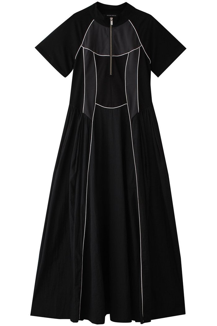 【メゾンスペシャル/MAISON SPECIAL】のZip Up Volume Dress/ジップアップボリュームワンピース インテリア・キッズ・メンズ・レディースファッション・服の通販 founy(ファニー) https://founy.com/ ファッション Fashion レディースファッション Fashion for Women ワンピース Dresses フォーマル・パーティードレス・結婚式用ドレス Elegant & Casual Dresses チュニック Tunic Tops & Dresses スニーカー Sneakers, Trainers スポーツ Sports, Activewear スリーブ Sleeve, Long Sleeve / Short Sleeve チュニック Tunic, Long Top ドッキング Docking, Mixed Material ドレープ Drape, Draping Fabric ハーフ Half, Half-Length ロング Long, Long-Length おすすめ Recommended / Our Picks エレガント 上品 Elegant |ID: prp329100004464595 ipo3291000000032809263