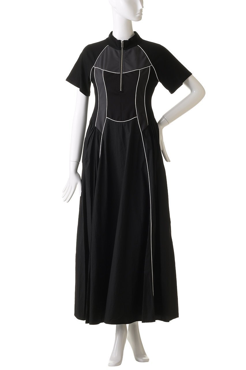 【メゾンスペシャル/MAISON SPECIAL】のZip Up Volume Dress/ジップアップボリュームワンピース 人気、トレンドファッション・服の通販 founy(ファニー) 　ファッション　Fashion　レディースファッション　Fashion for Women　ワンピース　Dresses　フォーマル・パーティードレス・結婚式用ドレス　Elegant & Casual Dresses　チュニック　Tunic Tops & Dresses　スニーカー　Sneakers, Trainers　スポーツ　Sports, Activewear　スリーブ　Sleeve, Long Sleeve / Short Sleeve　チュニック　Tunic, Long Top　ドッキング　Docking, Mixed Material　ドレープ　Drape, Draping Fabric　ハーフ　Half, Half-Length　ロング　Long, Long-Length　おすすめ　Recommended / Our Picks　エレガント 上品　Elegant　other-2|ID: prp329100004464595 ipo3291000000032809267