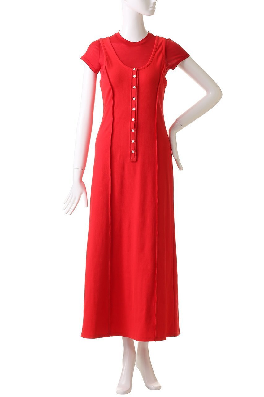 【メゾンスペシャル/MAISON SPECIAL】のHenry Neck Layered Cut And Sew Dress/ヘンリーネックレイヤードカットワンピース 人気、トレンドファッション・服の通販 founy(ファニー) 　ファッション　Fashion　レディースファッション　Fashion for Women　ワンピース　Dresses　フォーマル・パーティードレス・結婚式用ドレス　Elegant & Casual Dresses　チュニック　Tunic Tops & Dresses　シアー　Sheer, See-Through　シンプル　Simple, Minimal　チュニック　Tunic, Long Top　モノトーン　Monotone, Black and White　ロング　Long, Long-Length　エレガント 上品　Elegant　other-2|ID: prp329100004464598 ipo3291000000032788357