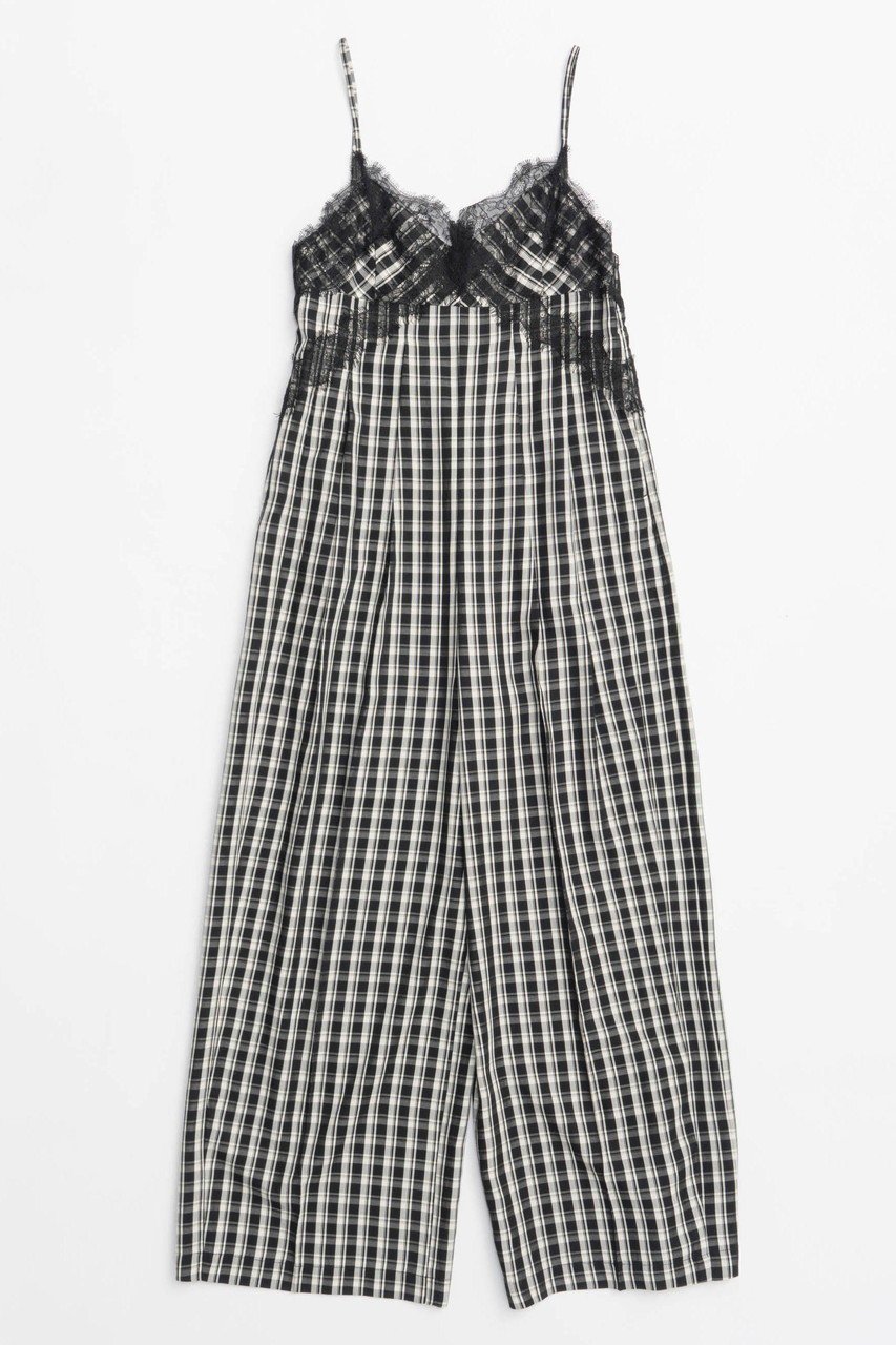 【メゾンスペシャル/MAISON SPECIAL】のPlaid Lace Camisole All-In-One/チェックレースキャミオールインワン インテリア・キッズ・メンズ・レディースファッション・服の通販 founy(ファニー) 　ファッション　Fashion　レディースファッション　WOMEN　パンツ　Pants　インナー　Inner　シェイプ　Shape　シンプル　Simple　チェック　Check　レース　Race　エレガント 上品　Elegant　BLK(ブラック)|ID: prp329100004464602 ipo3291000000031236526