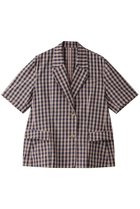 【メゾンスペシャル/MAISON SPECIAL】のColor Plaid Half Sleeve Jacket/カラーチェックハーフスリーブジャケット PNK(ピンク)|ID: prp329100004464607 ipo3291000000034594762