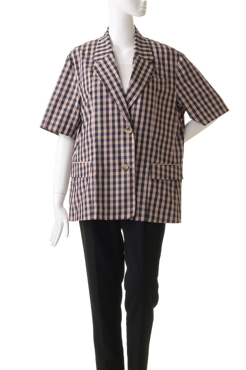 【メゾンスペシャル/MAISON SPECIAL】のColor Plaid Half Sleeve Jacket/カラーチェックハーフスリーブジャケット 人気、トレンドファッション・服の通販 founy(ファニー) 　ファッション　Fashion　レディースファッション　Fashion for Women　アウター　Coat / Outerwear Collection　レディースジャケット・軽アウター　Jackets　春　Spring　カラフル　Colorful Design　キュプラ　Cupro, Eco Fabric　シルク　Silk, 100% Silk　シンプル　Simple, Minimal　ジャケット　Jacket, Outerwear　チェック　Check, Plaid, Tartan　フォーマル　Formal, Dressy　半袖　Short Sleeve, Half Sleeve　リラックス　Relax, Relaxed Fit　S/S・春夏　SS, Spring/Summer, Warm Season　夏　Summer　エレガント 上品　Elegant　other-2|ID: prp329100004464607 ipo3291000000034594764
