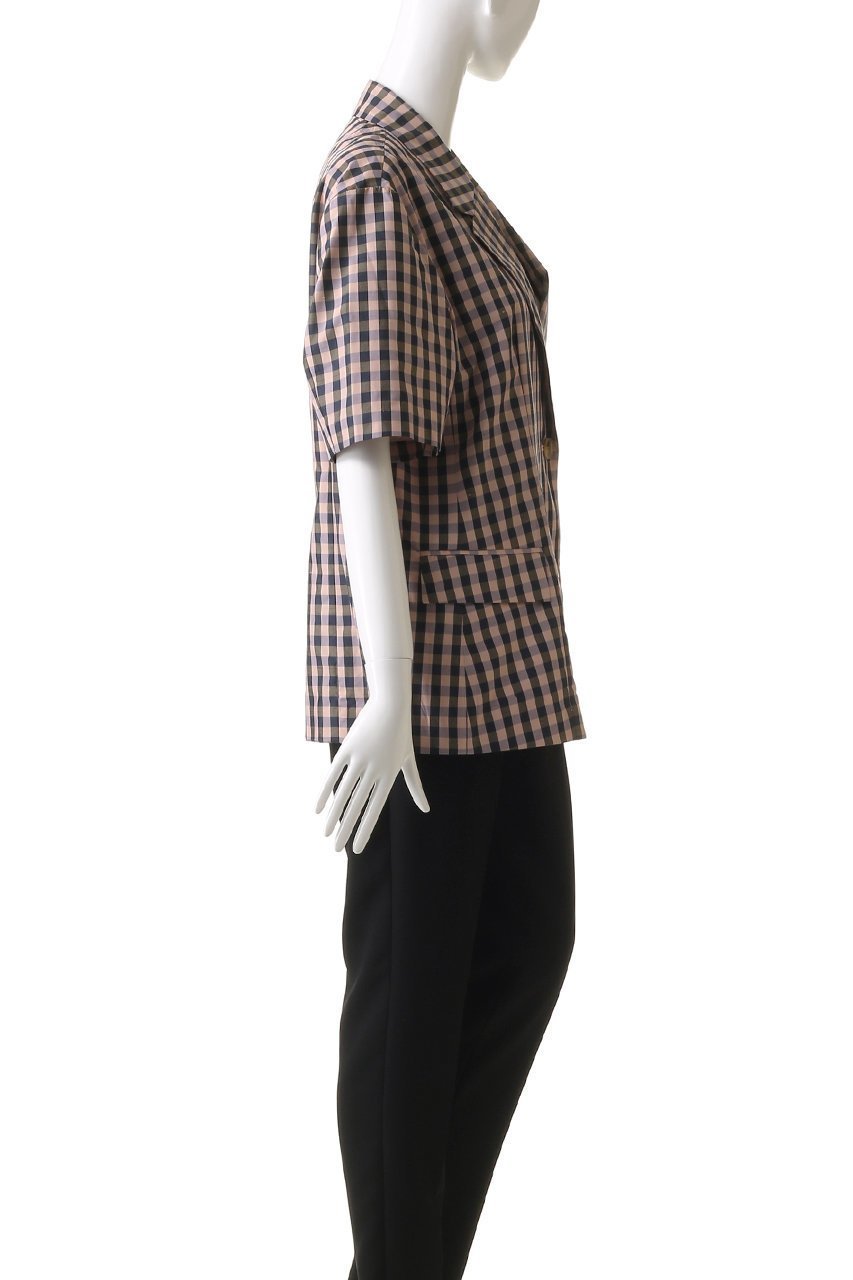【メゾンスペシャル/MAISON SPECIAL】のColor Plaid Half Sleeve Jacket/カラーチェックハーフスリーブジャケット 人気、トレンドファッション・服の通販 founy(ファニー) 　ファッション　Fashion　レディースファッション　Fashion for Women　アウター　Coat / Outerwear Collection　レディースジャケット・軽アウター　Jackets　春　Spring　カラフル　Colorful Design　キュプラ　Cupro, Eco Fabric　シルク　Silk, 100% Silk　シンプル　Simple, Minimal　ジャケット　Jacket, Outerwear　チェック　Check, Plaid, Tartan　フォーマル　Formal, Dressy　半袖　Short Sleeve, Half Sleeve　リラックス　Relax, Relaxed Fit　S/S・春夏　SS, Spring/Summer, Warm Season　夏　Summer　エレガント 上品　Elegant　other-3|ID: prp329100004464607 ipo3291000000034594765
