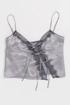 【メゾンスペシャル/MAISON SPECIAL】のLace Docking Satin Camisole/レースドッキングサテンキャミソール GRY(グレー)|ID: prp329100004464608 ipo3291000000031236547