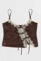 【メゾンスペシャル/MAISON SPECIAL】のLace Docking Satin Camisole/レースドッキングサテンキャミソール BRN(ブラウン)|ID: prp329100004464608 ipo3291000000031236548
