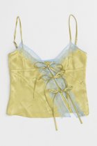 【メゾンスペシャル/MAISON SPECIAL】のLace Docking Satin Camisole/レースドッキングサテンキャミソール YEL(イエロー)|ID: prp329100004464608 ipo3291000000031236549