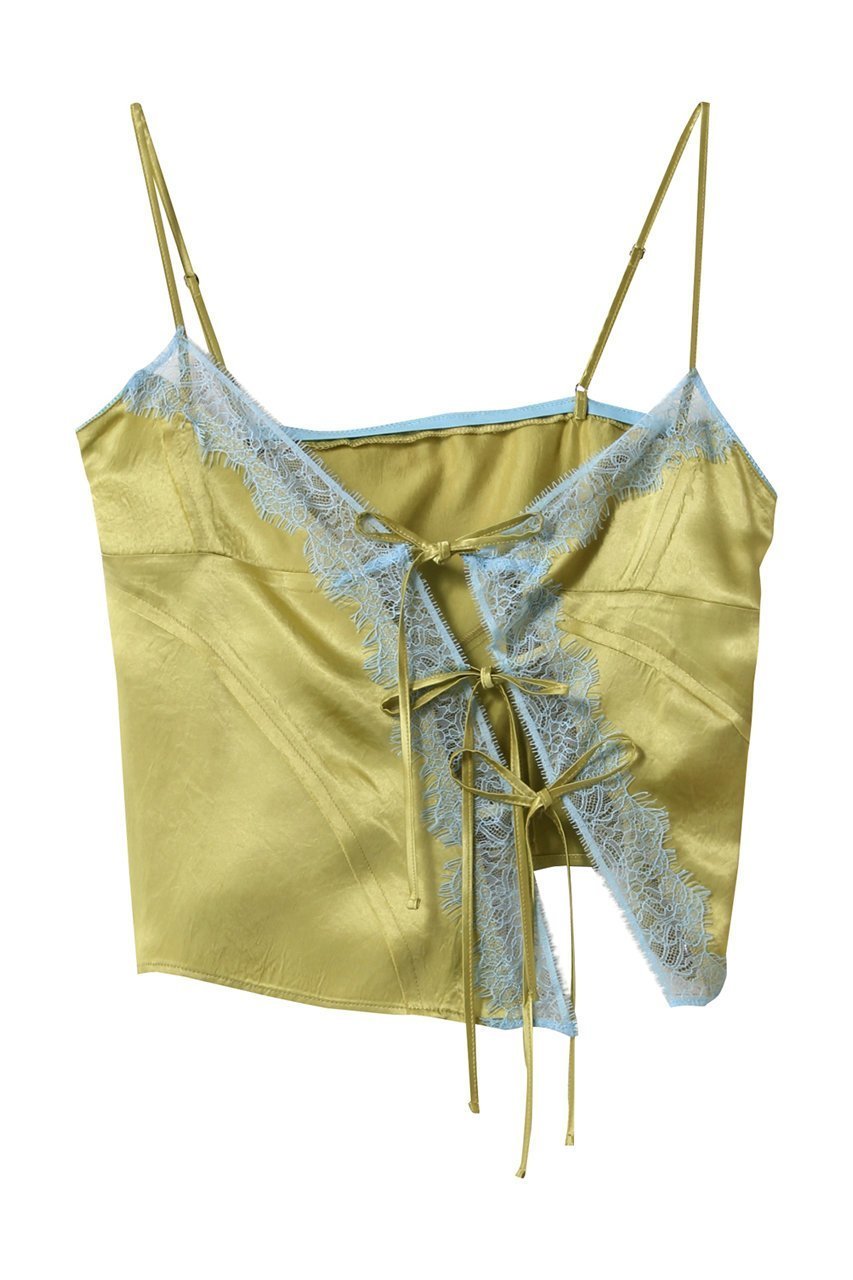 【メゾンスペシャル/MAISON SPECIAL】のLace Docking Satin Camisole/レースドッキングサテンキャミソール インテリア・キッズ・メンズ・レディースファッション・服の通販 founy(ファニー) ファッション Fashion レディースファッション Fashion for Women トップス・カットソー Cut & Sew Tops キャミソール&ノースリーブ Camisoles & Sleeveless Tops シャツ・ブラウス・オフィスカジュアル Elegant Blouses & Button-Ups キャミソール Camisole, Spaghetti Strap Top サテン Satin, Glossy Fabric タンク Tank Top, Sleeveless Top ドッキング Docking, Mixed Material ノースリーブ Sleeveless, No-Sleeve 別注 Limited Edition, Custom Order ラップ Wrap, Wrap Design リボン Ribbon, Bow レース Lace, Lace Fabric 夏 Summer エレガント 上品 Elegant YEL(イエロー)|ID: prp329100004464608 ipo3291000000035822535