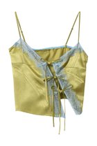 【メゾンスペシャル/MAISON SPECIAL】のLace Docking Satin Camisole/レースドッキングサテンキャミソール YEL(イエロー)|ID: prp329100004464608 ipo3291000000036395855