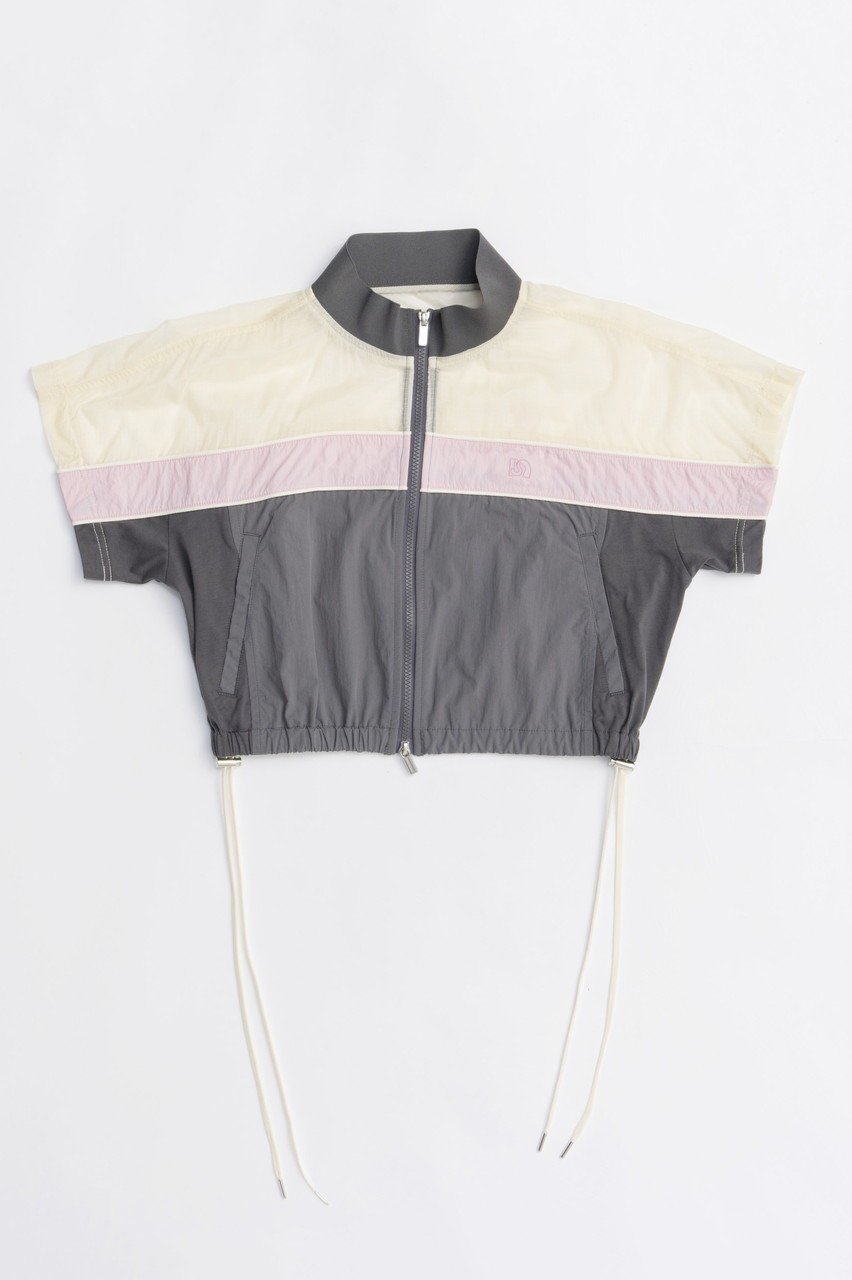 【メゾンスペシャル/MAISON SPECIAL】のColor Block Half Sleeve Tops/カラーブロックハーフスリーブトップス インテリア・キッズ・メンズ・レディースファッション・服の通販 founy(ファニー) 　ファッション　Fashion　レディースファッション　WOMEN　トップス・カットソー　Tops/Tshirt　シャツ/ブラウス　Shirts/Blouses　カットソー　Cut And Sew　コンパクト　Compact　シアー　Sheer　ショート　Short　スピンドル　Spindle　スリーブ　Sleeve　スーツ　Suit　セットアップ　Set Up　定番　Standard　ブロック　Block　おすすめ　Recommend　GRY(グレー)|ID: prp329100004464609 ipo3291000000031236553