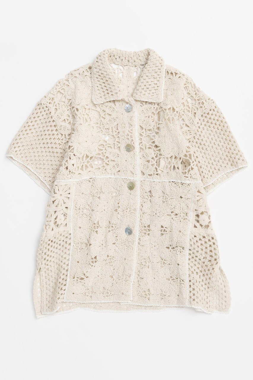 【メゾンスペシャル/MAISON SPECIAL】のMixed Lace Oversized Shirt/ミックスレースオーバーシャツ 人気、トレンドファッション・服の通販 founy(ファニー) 　ファッション　Fashion　レディースファッション　WOMEN　トップス・カットソー　Tops/Tshirt　シャツ/ブラウス　Shirts/Blouses　クロシェ　Crochet　ショート　Short　スリーブ　Sleeve　セットアップ　Set Up　リラックス　Relax　レース　Race　おすすめ　Recommend　夏　Summer　旅行　Travel　other-2|ID: prp329100004464610 ipo3291000000031249085
