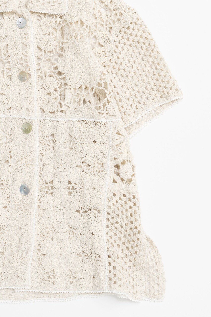 【メゾンスペシャル/MAISON SPECIAL】のMixed Lace Oversized Shirt/ミックスレースオーバーシャツ 人気、トレンドファッション・服の通販 founy(ファニー) 　ファッション　Fashion　レディースファッション　WOMEN　トップス・カットソー　Tops/Tshirt　シャツ/ブラウス　Shirts/Blouses　クロシェ　Crochet　ショート　Short　スリーブ　Sleeve　セットアップ　Set Up　リラックス　Relax　レース　Race　おすすめ　Recommend　夏　Summer　旅行　Travel　other-3|ID: prp329100004464610 ipo3291000000031249087