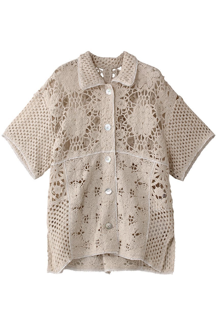 【メゾンスペシャル/MAISON SPECIAL】のMixed Lace Oversized Shirt/ミックスレースオーバーシャツ インテリア・キッズ・メンズ・レディースファッション・服の通販 founy(ファニー) 　ファッション　Fashion　レディースファッション　Fashion for Women　トップス・カットソー　Cut & Sew Tops　シャツ・ブラウス・オフィスカジュアル　Elegant Blouses & Button-Ups　クロシェ　Crochet, Knitted Lace　ショート　Short, Short Length　スリーブ　Sleeve, Long Sleeve / Short Sleeve　セットアップ　Set-Up, Coordinated Outfit　リラックス　Relax, Relaxed Fit　レース　Lace, Lace Fabric　おすすめ　Recommended / Our Picks　夏　Summer　旅行　Travel　WHT(ホワイト)|ID: prp329100004464610 ipo3291000000036097047