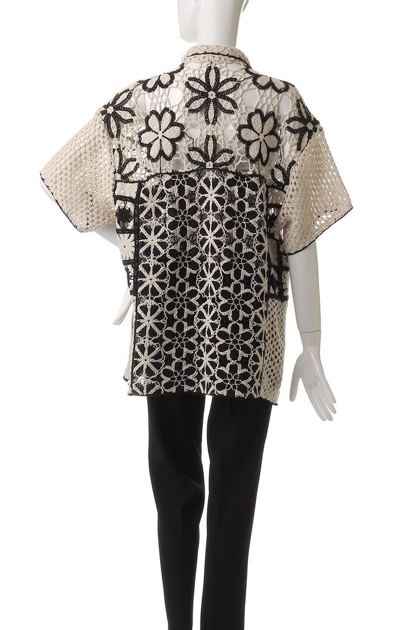 【メゾンスペシャル/MAISON SPECIAL】のMixed Lace Oversized Shirt/ミックスレースオーバーシャツ 人気、トレンドファッション・服の通販 founy(ファニー) 　ファッション　Fashion　レディースファッション　Fashion for Women　トップス・カットソー　Cut & Sew Tops　シャツ・ブラウス・オフィスカジュアル　Elegant Blouses & Button-Ups　クロシェ　Crochet, Knitted Lace　ショート　Short, Short Length　スリーブ　Sleeve, Long Sleeve / Short Sleeve　セットアップ　Set-Up, Coordinated Outfit　リラックス　Relax, Relaxed Fit　レース　Lace, Lace Fabric　おすすめ　Recommended / Our Picks　夏　Summer　旅行　Travel　other-4|ID: prp329100004464610 ipo3291000000036097050