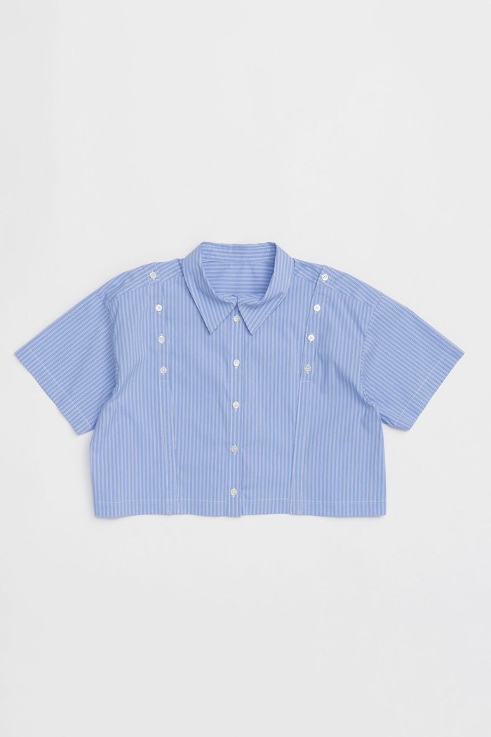【メゾンスペシャル/MAISON SPECIAL】のButton Slit Short Shirt/ボタンスリットショートシャツ インテリア・キッズ・メンズ・レディースファッション・服の通販 founy(ファニー) https://founy.com/ ファッション Fashion レディースファッション WOMEN トップス・カットソー Tops/Tshirt シャツ/ブラウス Shirts/Blouses ロング / Tシャツ T-Shirts シャドー Shadow ショルダー Shoulder ショート Short ストライプ Stripe スリット Slit スリーブ Sleeve ボトム Bottom リラックス Relax ワイド Wide 夏 Summer |ID: prp329100004464614 ipo3291000000031236567