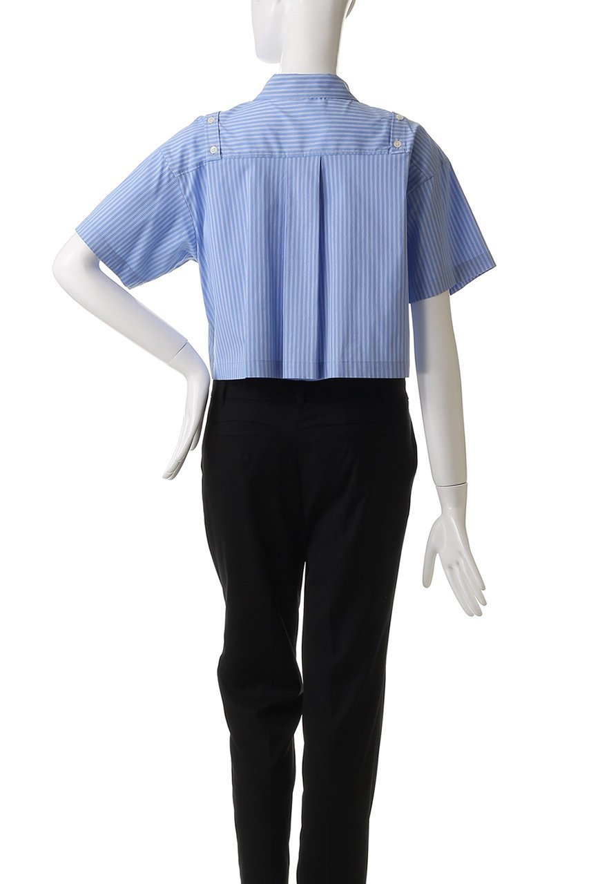 【メゾンスペシャル/MAISON SPECIAL】のButton Slit Short Shirt/ボタンスリットショートシャツ 人気、トレンドファッション・服の通販 founy(ファニー) 　ファッション　Fashion　レディースファッション　WOMEN　トップス・カットソー　Tops/Tshirt　シャツ/ブラウス　Shirts/Blouses　ロング / Tシャツ　T-Shirts　シャドー　Shadow　ショルダー　Shoulder　ショート　Short　ストライプ　Stripe　スリット　Slit　スリーブ　Sleeve　ボトム　Bottom　リラックス　Relax　ワイド　Wide　夏　Summer　other-7|ID: prp329100004464614 ipo3291000000031631868