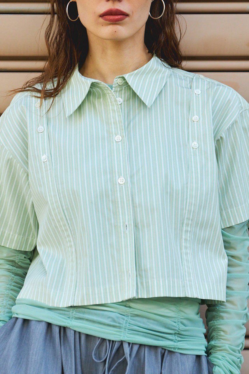 【メゾンスペシャル/MAISON SPECIAL】のButton Slit Short Shirt/ボタンスリットショートシャツ 人気、トレンドファッション・服の通販 founy(ファニー) ファッション Fashion レディースファッション Fashion for Women トップス・カットソー Cut & Sew Tops シャツ・ブラウス・オフィスカジュアル Elegant Blouses & Button-Ups ロングTシャツ・Tシャツ Longline T-Shirts & Tees シャドー Shadow, Subtle Pattern ショルダー Shoulder, Shoulder Strap ショート Short, Short Length ストライプ Stripe, Striped Pattern スリット Slit, Slit Detail スリーブ Sleeve, Long Sleeve / Short Sleeve ボトム Bottoms, Lower Wear リラックス Relax, Relaxed Fit ワイド Wide, Wide Fit 夏 Summer other-7|ID: prp329100004464614 ipo3291000000035822549