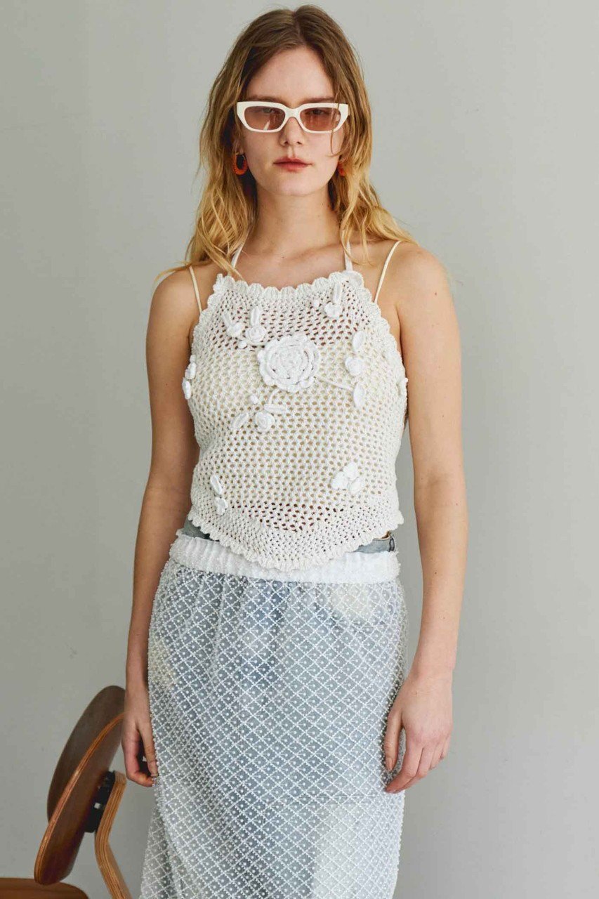 【メゾンスペシャル/MAISON SPECIAL】のMotif Bustier/モチーフビスチェ 人気、トレンドファッション・服の通販 founy(ファニー) 　ファッション　Fashion　レディースファッション　Fashion for Women　トップス・カットソー　Cut & Sew Tops　キャミソール&ノースリーブ　Camisoles & Sleeveless Tops　シャツ・ブラウス・オフィスカジュアル　Elegant Blouses & Button-Ups　ビスチェ　Bustiers & Corset Tops / Layered Bustier Style　かぎ針　Crochet　セットアップ　Set-Up, Coordinated Outfit　手編み　Hand-Knitted, Handmade Knit　ノースリーブ　Sleeveless, No-Sleeve　メッシュ　Mesh, Net Fabric　モチーフ　Motif, Design Theme　おすすめ　Recommended / Our Picks　other-8|ID: prp329100004464615 ipo3291000000032838124