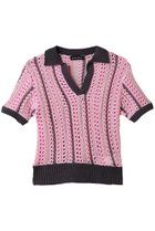 【メゾンスペシャル/MAISON SPECIAL】のStriped Knit Shirt/ストライプニットシャツ PNK(ピンク)|ID: prp329100004464616 ipo3291000000032836862