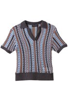 【メゾンスペシャル/MAISON SPECIAL】のStriped Knit Shirt/ストライプニットシャツ BLU(ブルー)|ID: prp329100004464616 ipo3291000000035063039