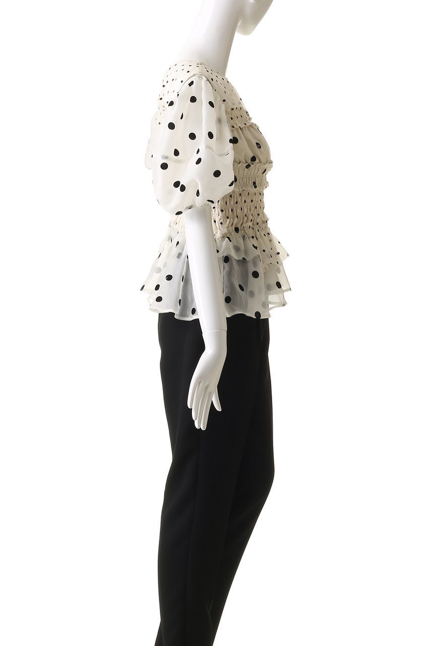 【メゾンスペシャル/MAISON SPECIAL】の2way Sleeve Dot Ruffle Blouse/2WAYスリーブドットフリルブラウス 人気、トレンドファッション・服の通販 founy(ファニー) 　ファッション　Fashion　レディースファッション　Fashion for Women　トップス・カットソー　Cut & Sew Tops　シャツ・ブラウス・オフィスカジュアル　Elegant Blouses & Button-Ups　オーガンジー　Organza Fabric　ショート　Short, Short Length　スリーブ　Sleeve, Long Sleeve / Short Sleeve　ドット　Polka Dot, Dot Pattern　ノースリーブ　Sleeveless, No-Sleeve　パターン　Pattern, Design Print　ファブリック　Fabric, Textile　フェミニン　Feminine, Girly　ベルベット　Velvet, Velvety　無地　Plain, Solid Color　ロング　Long, Long-Length　エレガント 上品　Elegant　other-3|ID: prp329100004464617 ipo3291000000035757115