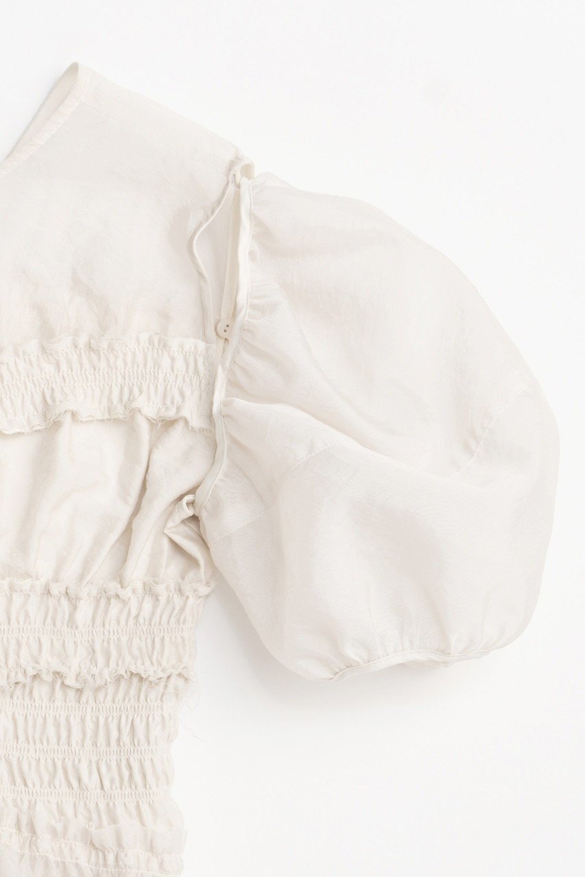 【メゾンスペシャル/MAISON SPECIAL】の2way Sleeve Ruffle Blouse/2WAYスリーブフリルブラウス 人気、トレンドファッション・服の通販 founy(ファニー) 　ファッション　Fashion　レディースファッション　WOMEN　トップス・カットソー　Tops/Tshirt　シャツ/ブラウス　Shirts/Blouses　エアリー　Airy　シャンブレー　Chambray　シャーリング　Shirring　ショート　Short　スリーブ　Sleeve　ドット　Dot　ノースリーブ　No Sleeve　フェミニン　Feminine　フリル　Frills　ロング　Long　other-3|ID: prp329100004464618 ipo3291000000031249133