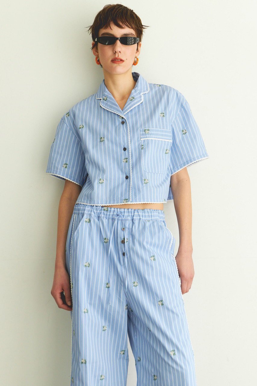 【メゾンスペシャル/MAISON SPECIAL】のPajama Shirt/パジャマシャツ 人気、トレンドファッション・服の通販 founy(ファニー) 　ファッション　Fashion　レディースファッション　WOMEN　トップス・カットソー　Tops/Tshirt　シャツ/ブラウス　Shirts/Blouses　ショート　Short　ストライプ　Stripe　スリーブ　Sleeve　セットアップ　Set Up　バランス　Balance　パジャマ　Pajamas　モチーフ　Motif　リラックス　Relax　ワイド　Wide　再入荷　Restock/Back In Stock/Re Arrival　おすすめ　Recommend　other-6|ID: prp329100004464624 ipo3291000000031323555
