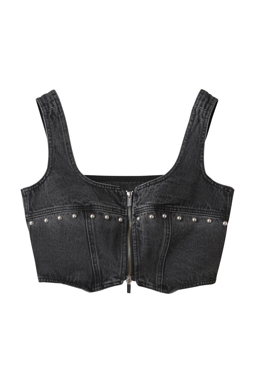 【メゾンスペシャル/MAISON SPECIAL】のStuds Denim Bustier/スタッズデニムビスチェ 人気、トレンドファッション・服の通販 founy(ファニー) ファッション Fashion レディースファッション Fashion for Women トップス・カットソー Cut & Sew Tops キャミソール&ノースリーブ Camisoles & Sleeveless Tops シャツ・ブラウス・オフィスカジュアル Elegant Blouses & Button-Ups ビスチェ Bustiers & Corset Tops / Layered Bustier Style コンパクト Compact, Small Size シンプル Simple, Minimal ジップ Zip, Zipper スタッズ Studs, Metal Accents セットアップ Set-Up, Coordinated Outfit デニム Denim, Jeans Material ノースリーブ Sleeveless, No-Sleeve フロント Front, Front Design おすすめ Recommended / Our Picks other-1|ID: prp329100004464625 ipo3291000000032837036