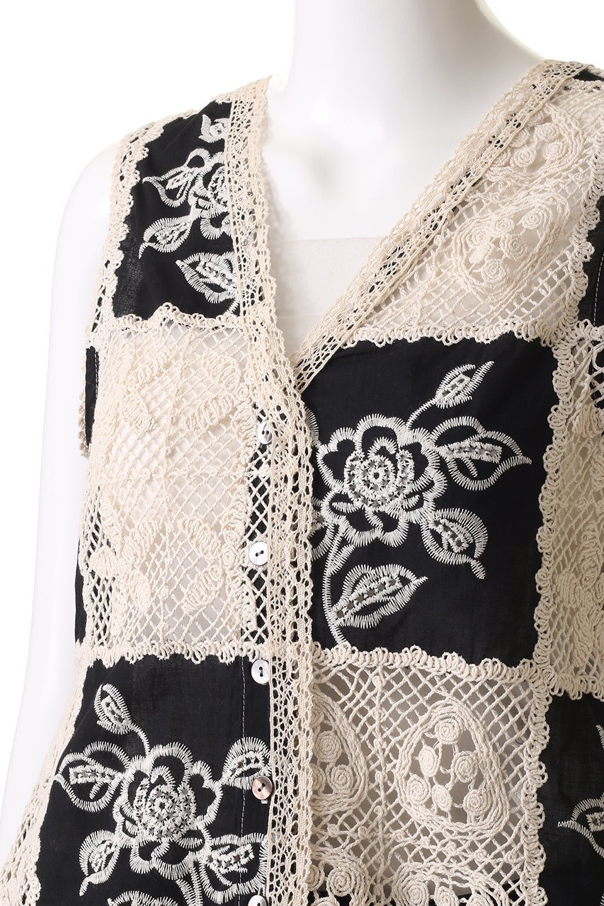 【メゾンスペシャル/MAISON SPECIAL】の2way Embroidery Vest/2WAYエンブロイダリーベスト 人気、トレンドファッション・服の通販 founy(ファニー) 　ファッション　Fashion　レディースファッション　WOMEN　アウター　Coat Outerwear　ジャケット　Jackets　かぎ針　Crochet　コンパクト　Compact　ジャケット　Jacket　セットアップ　Set Up　ドッキング　Docking　フラワー　Flower　ブロック　Block　ベスト　Vest　モチーフ　Motif　再入荷　Restock/Back In Stock/Re Arrival　おすすめ　Recommend　other-7|ID: prp329100004464626 ipo3291000000032151007
