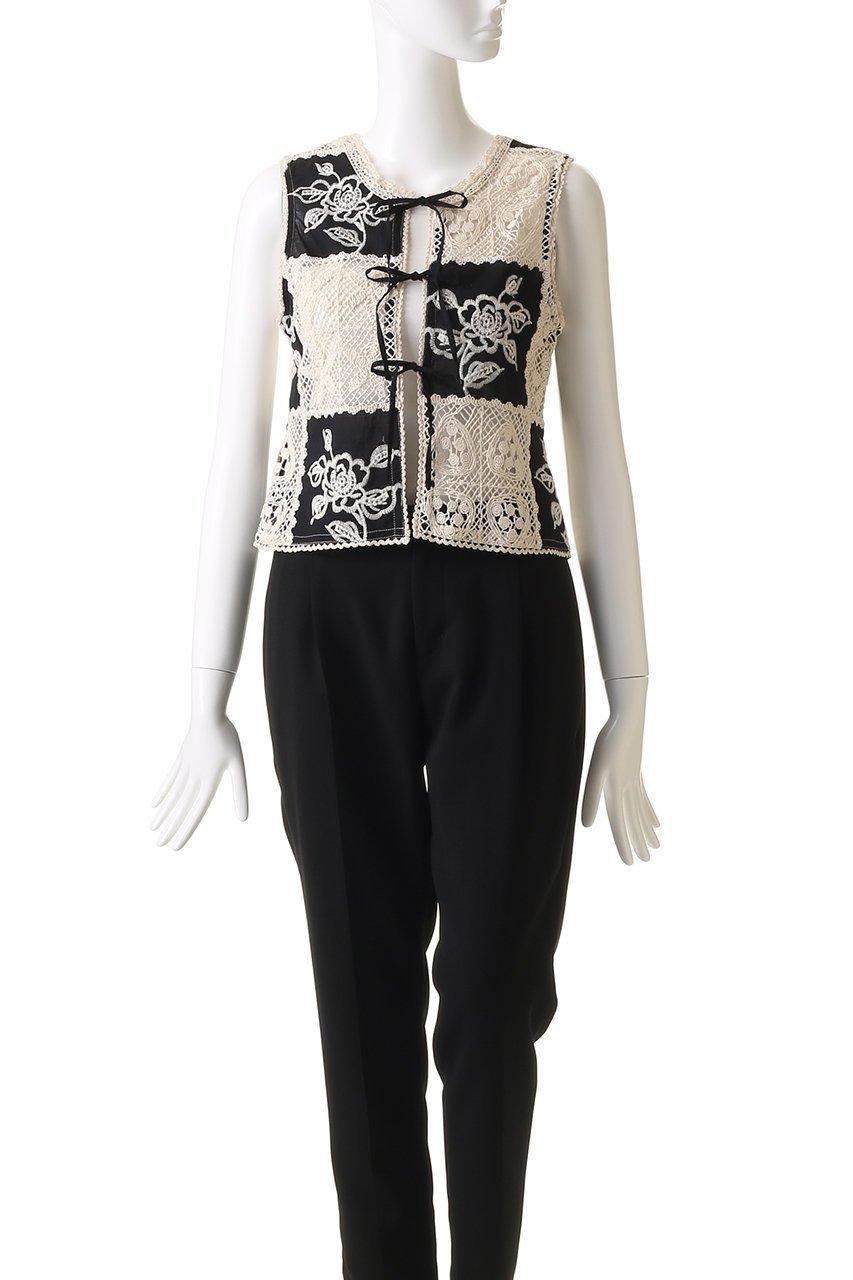 【メゾンスペシャル/MAISON SPECIAL】の2way Embroidery Vest/2WAYエンブロイダリーベスト 人気、トレンドファッション・服の通販 founy(ファニー) 　ファッション　Fashion　レディースファッション　WOMEN　アウター　Coat Outerwear　ジャケット　Jackets　かぎ針　Crochet　コンパクト　Compact　ジャケット　Jacket　セットアップ　Set Up　ドッキング　Docking　フラワー　Flower　ブロック　Block　ベスト　Vest　モチーフ　Motif　再入荷　Restock/Back In Stock/Re Arrival　おすすめ　Recommend　other-8|ID: prp329100004464626 ipo3291000000032151008