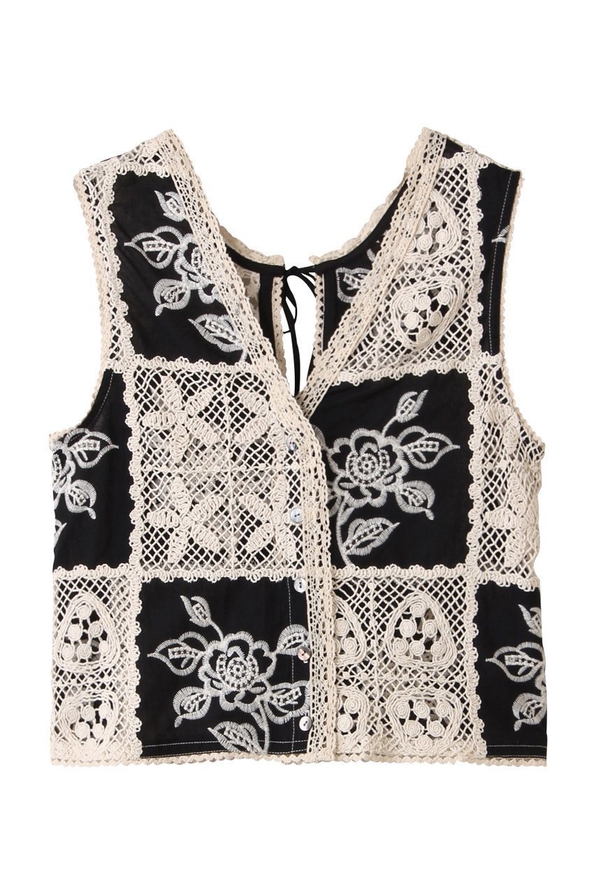 【メゾンスペシャル/MAISON SPECIAL】の2way Embroidery Vest/2WAYエンブロイダリーベスト インテリア・キッズ・メンズ・レディースファッション・服の通販 founy(ファニー) 　ファッション　Fashion　レディースファッション　Fashion for Women　アウター　Coat / Outerwear Collection　レディースジャケット・軽アウター　Jackets　かぎ針　Crochet　コンパクト　Compact, Small Size　ジャケット　Jacket, Outerwear　セットアップ　Set-Up, Coordinated Outfit　ドッキング　Docking, Mixed Material　フラワー　Flower, Floral　ブロック　Block, Solid Block Pattern　ベスト　Vest, Waistcoat　モチーフ　Motif, Design Theme　おすすめ　Recommended / Our Picks　BLK(ブラック)|ID: prp329100004464626 ipo3291000000036046808