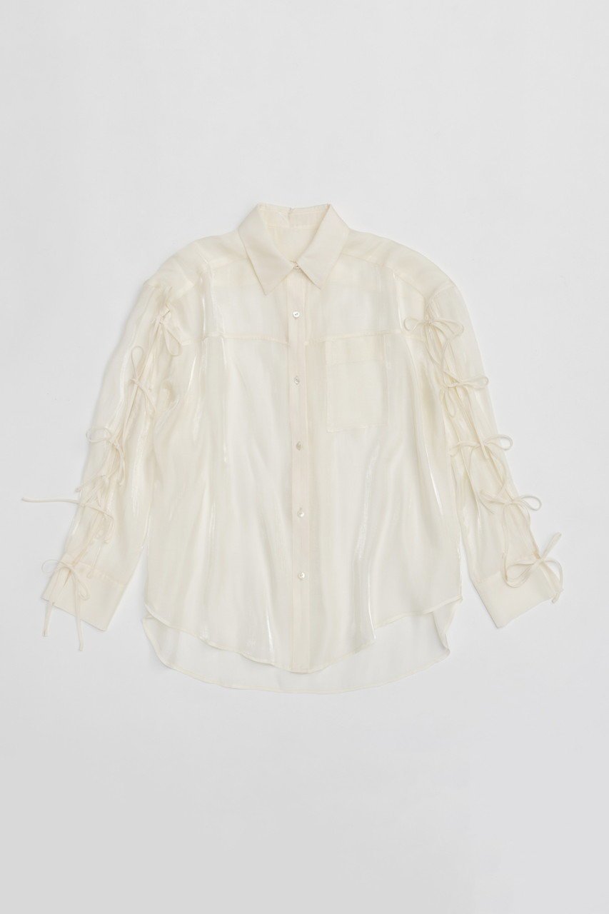 【メゾンスペシャル/MAISON SPECIAL】のOversize Shear Ribbon Shirt/オーバーシアーリボンシャツ インテリア・キッズ・メンズ・レディースファッション・服の通販 founy(ファニー) 　ファッション　Fashion　レディースファッション　WOMEN　トップス・カットソー　Tops/Tshirt　シャツ/ブラウス　Shirts/Blouses　エアリー　Airy　キャミソール　Camisole　ショート　Short　スリーブ　Sleeve　タンク　Tank　ポケット　Pocket　羽織　Haori　リボン　Ribbon　夏　Summer　IVR(アイボリー)|ID: prp329100004464627 ipo3291000000031236610