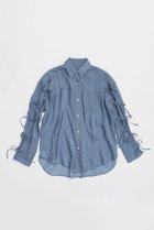 【メゾンスペシャル/MAISON SPECIAL】のOversize Shear Ribbon Shirt/オーバーシアーリボンシャツ BLU(ブルー)|ID: prp329100004464627 ipo3291000000031236612