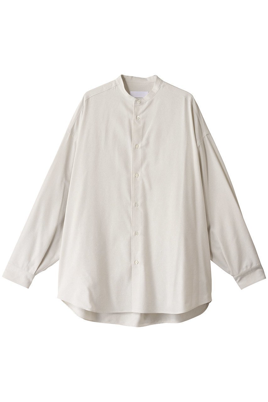 【グラフペーパー/Graphpaper】のSilk Noil Viscose Band Collar Shirt/シャツ インテリア・キッズ・メンズ・レディースファッション・服の通販 founy(ファニー) 　ファッション　Fashion　レディースファッション　Fashion for Women　トップス・カットソー　Cut & Sew Tops　シャツ・ブラウス・オフィスカジュアル　Elegant Blouses & Button-Ups　ショルダー　Shoulder, Shoulder Strap　スリーブ　Sleeve, Long Sleeve / Short Sleeve　ドロップ　Drop Shoulder, Dropped Style　ロング　Long, Long-Length　エクリュ|ID: prp329100004464642 ipo3291000000032842300