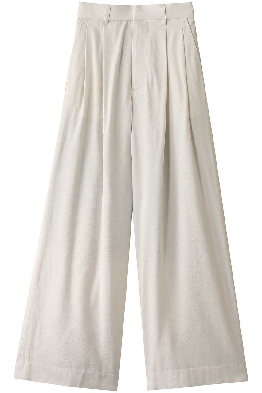 【グラフペーパー/Graphpaper】のSilk Noil Viscose Two Tuck Wide Pants/パンツ インテリア・キッズ・メンズ・レディースファッション・服の通販 founy(ファニー) 　ファッション　Fashion　レディースファッション　Fashion for Women　パンツ　Pants & Trousers　ロング　Long, Long-Length　ワイド　Wide, Wide Fit　定番　Standard, Basic Item　エクリュ|ID: prp329100004464643 ipo3291000000032905801