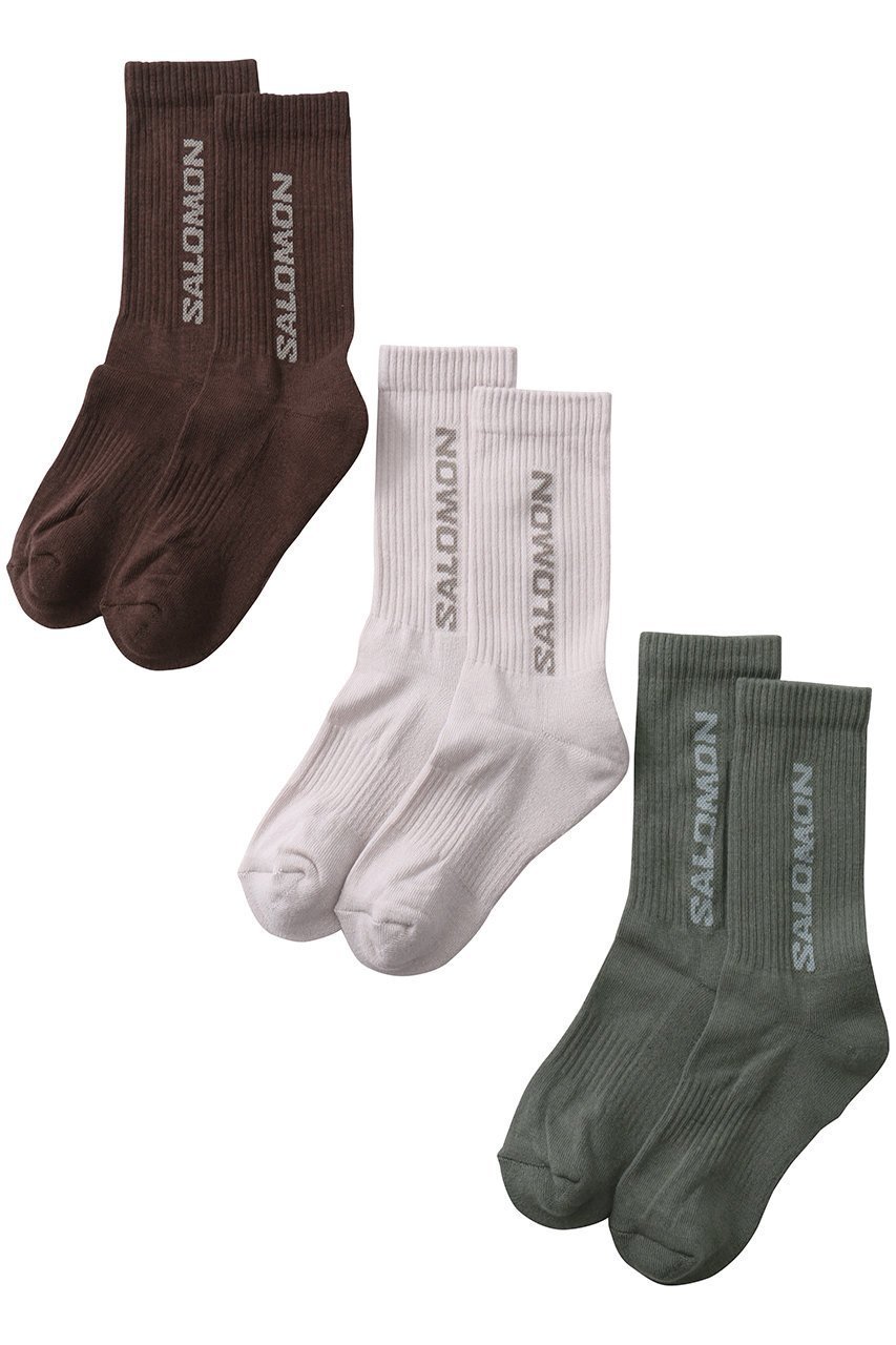 【サロモン/Salomon】のEVERYDAY CREW 3-PACK ソックス インテリア・キッズ・メンズ・レディースファッション・服の通販 founy(ファニー) 　ファッション　Fashion　レディースファッション　Fashion for Women　ソックス&靴下　Socks & Hosiery　レッグウェア・ストッキング　Legwear & Hosiery　ユニセックス　Unisex, Genderless　クラシック　Classic, Timeless Style　ソックス　Socks, Hosiery　ベーシック　Basic, Essential　シルバー/セージ/フレンチロースト|ID: prp329100004464644 ipo3291000000032802123