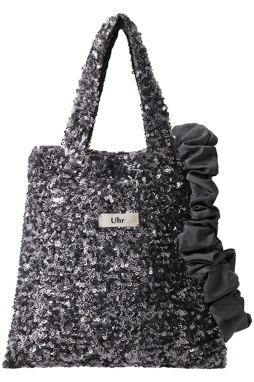 【ウーア/Uhr】の【ELLE SHOP限定】ナイロンタフタショルダー付き ミニスパンコールバッグ インテリア・キッズ・メンズ・レディースファッション・服の通販 founy(ファニー) 　ファッション　Fashion　レディースファッション　Fashion for Women　バッグ　Bags　ギャザー　Gathered, Ruffled　ショルダー　Shoulder, Shoulder Strap　シンプル　Simple, Minimal　スパンコール　Sequins, Sequin Embellishment　スマート　Smart, Elegant　タフタ　Taffeta, Structured Fabric　パーティ　Party, Party Style　フォルム　Silhouette, Form　フリル　Frill, Ruffle　ラグジュアリー　Luxury, Elegant　ラップ　Wrap, Wrap Design　夏　Summer　春　Spring　S/S・春夏　SS, Spring/Summer, Warm Season　財布　Wallet, Purse　シルバー|ID: prp329100004464646 ipo3291000000032778129