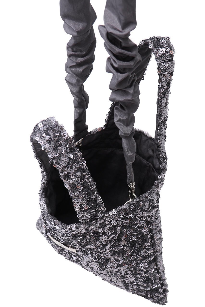 【ウーア/Uhr】の【ELLE SHOP限定】ナイロンタフタショルダー付き ミニスパンコールバッグ 人気、トレンドファッション・服の通販 founy(ファニー) 　ファッション　Fashion　レディースファッション　Fashion for Women　バッグ　Bags　ギャザー　Gathered, Ruffled　ショルダー　Shoulder, Shoulder Strap　シンプル　Simple, Minimal　スパンコール　Sequins, Sequin Embellishment　スマート　Smart, Elegant　タフタ　Taffeta, Structured Fabric　パーティ　Party, Party Style　フォルム　Silhouette, Form　フリル　Frill, Ruffle　ラグジュアリー　Luxury, Elegant　ラップ　Wrap, Wrap Design　夏　Summer　春　Spring　S/S・春夏　SS, Spring/Summer, Warm Season　財布　Wallet, Purse　other-5|ID: prp329100004464646 ipo3291000000034114292