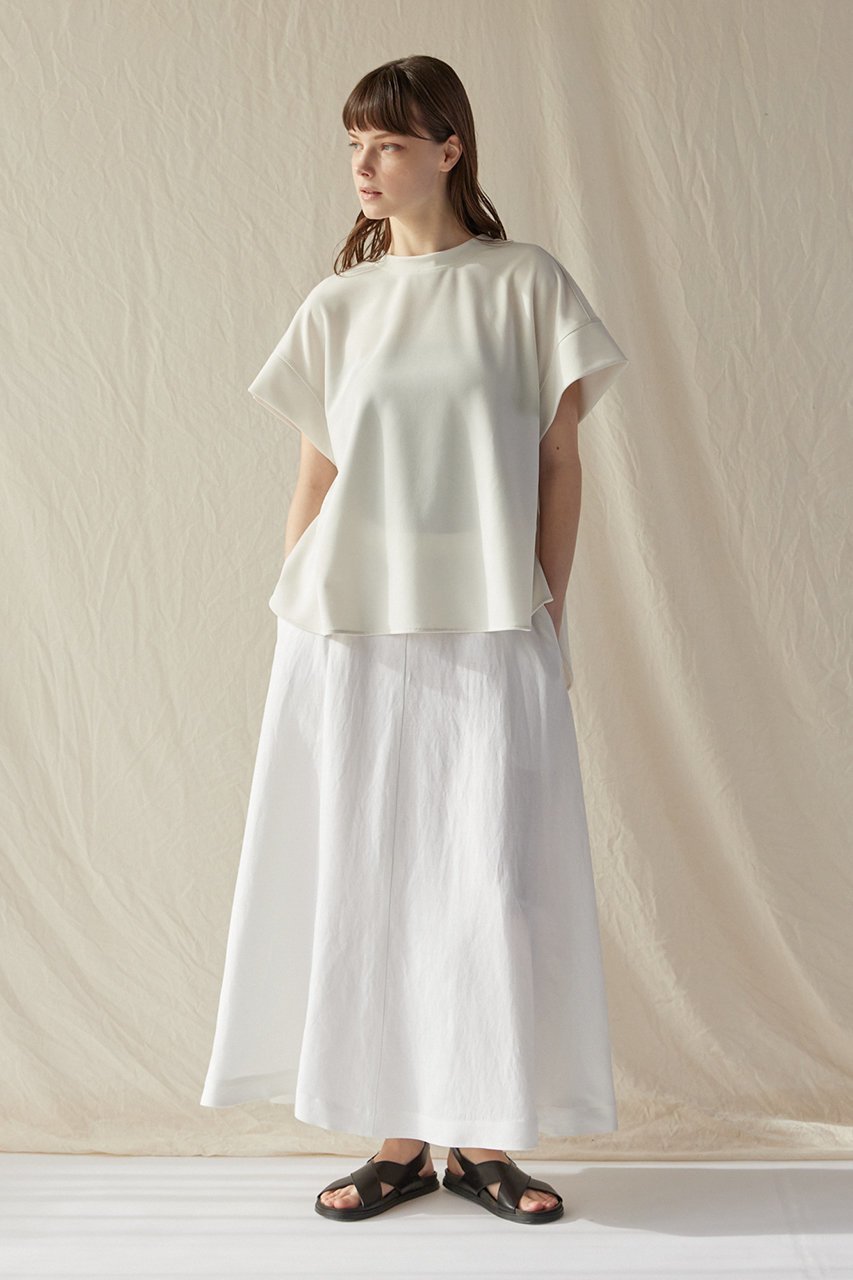 【フローレント/FLORENT】のストレッチ スタンドカラー トップス 人気、トレンドファッション・服の通販 founy(ファニー) 　ファッション　Fashion　レディースファッション　WOMEN　トップス・カットソー　Tops/Tshirt　シャツ/ブラウス　Shirts/Blouses　ロング / Tシャツ　T-Shirts　カットソー　Cut and Sewn　ギャザー　Gather　ショート　Short　スタンド　Stand　ストレッチ　Stretch　スリーブ　Sleeve　フェミニン　Feminine　フロント　Front　夏　Summer　春　Spring　S/S・春夏　Ss・Spring/Summer　other-6|ID: prp329100004464655 ipo3291000000031713957