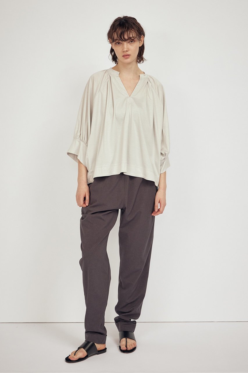 【フローレント/FLORENT】のスキッパー トップス 人気、トレンドファッション・服の通販 founy(ファニー) 　ファッション　Fashion　レディースファッション　WOMEN　トップス・カットソー　Tops/Tshirt　シャツ/ブラウス　Shirts/Blouses　ロング / Tシャツ　T-Shirts　カットソー　Cut and Sewn　エレガント 上品　Elegant　ギャザー　Gather　ショート　Short　スキッパー　Skipper　スリーブ　Sleeve　フェミニン　Feminine　定番　Standard　other-6|ID: prp329100004464656 ipo3291000000031713960