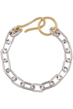 【ローラロンバルディ/LAURA LOMBARDI】のTwo Tone Fara ブレスレット 人気、トレンドファッション・服の通販 founy(ファニー) ファッション Fashion レディースファッション Fashion for Women ジュエリー Jewelry チェーン＆カフブレスレット Cuff & Chain Bracelets バングル・カフブレスレット Bangles & Cuff Bracelets アクセサリー Fashion Accessories シルバー Silver, Metallic Silver チェーン Chain, Chain Strap フォルム Silhouette, Form ブレスレット Bracelet, Wristband |ID:prp329100004464662