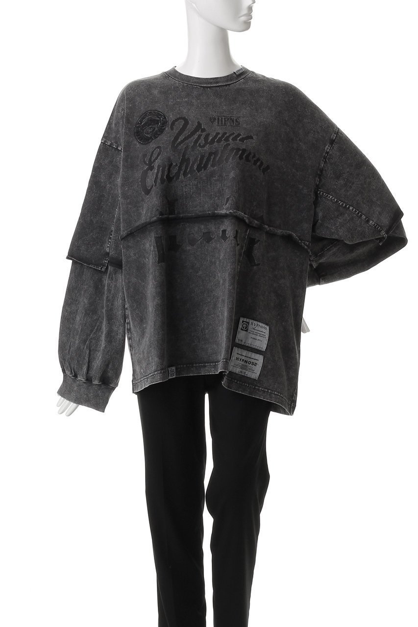 【メゾンスペシャル/MAISON SPECIAL】の【UNISEX】HYPNOSE加工ロンT ④ CAPTIVATE 人気、トレンドファッション・服の通販 founy(ファニー) 　ファッション　Fashion　レディースファッション　WOMEN　トップス・カットソー　Tops/Tshirt　シャツ/ブラウス　Shirts/Blouses　ロング / Tシャツ　T-Shirts　カットソー　Cut and Sewn　ユニセックス　Unisex　スリーブ　Sleeve　フロント　Front　ロング　Long　other-2|ID: prp329100004464668 ipo3291000000031249418