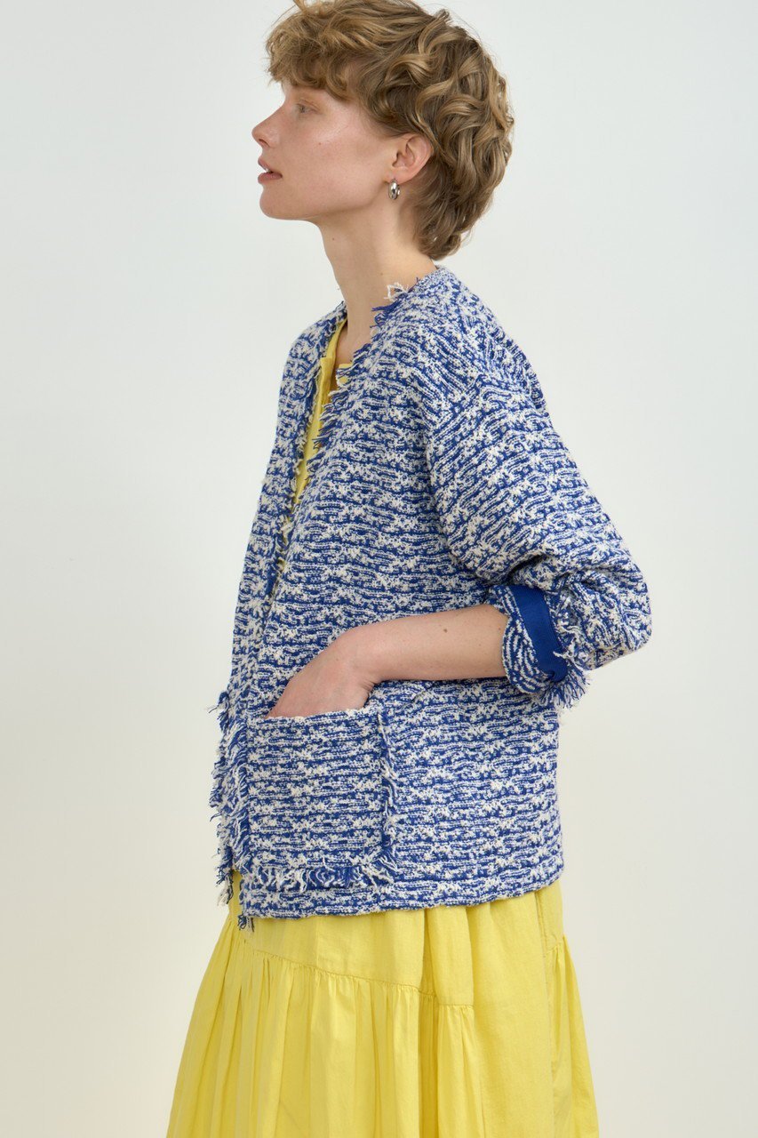 【ハウス オブ ロータス/HOUSE OF LOTUS】のミックスツイードノーカラーカーディガン 人気、トレンドファッション・服の通販 founy(ファニー) 　ファッション　Fashion　レディースファッション　Fashion for Women　トップス・カットソー　Cut & Sew Tops　ニット　Knit Tops & Sweaters　カーディガン・羽織り　Layered Style Cardigans　アクリル　Acrylic Material　カーディガン　Cardigan, Knitwear　ジャケット　Jacket, Outerwear　ツイード　Twill, Twill Weave　エレガント 上品　Elegant　other-7|ID: prp329100004464671 ipo3291000000031604084