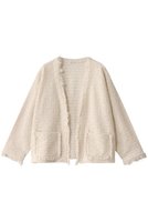 【ハウス オブ ロータス/HOUSE OF LOTUS】のミックスツイードノーカラーカーディガン 人気、トレンドファッション・服の通販 founy(ファニー) ファッション Fashion レディースファッション Fashion for Women トップス・カットソー Cut & Sew Tops ニット Knit Tops & Sweaters カーディガン・羽織り Layered Style Cardigans アクリル Acrylic Material カーディガン Cardigan, Knitwear ジャケット Jacket, Outerwear ツイード Twill, Twill Weave エレガント 上品 Elegant |ID:prp329100004464671