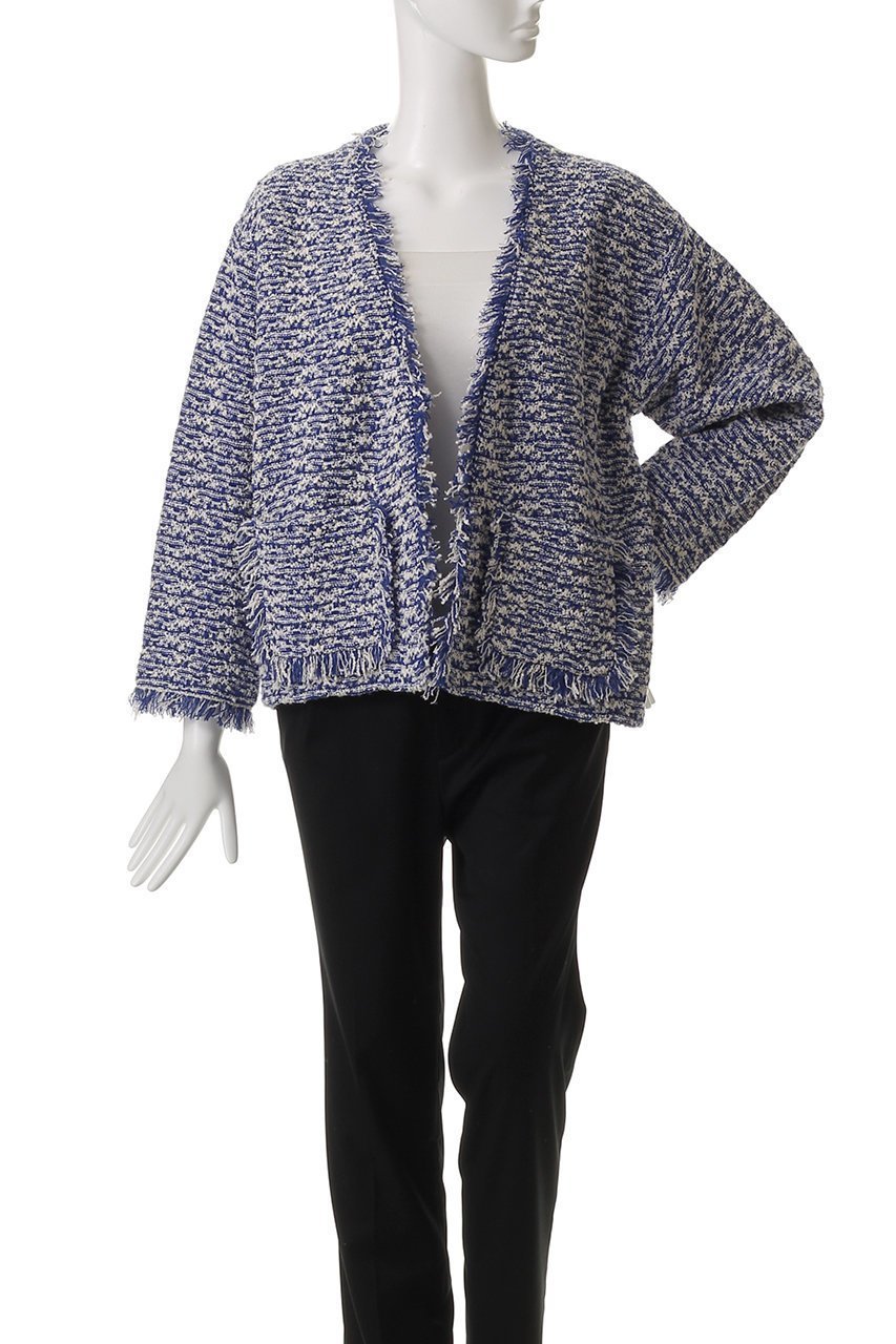 【ハウス オブ ロータス/HOUSE OF LOTUS】のミックスツイードノーカラーカーディガン 人気、トレンドファッション・服の通販 founy(ファニー) 　ファッション　Fashion　レディースファッション　Fashion for Women　トップス・カットソー　Cut & Sew Tops　ニット　Knit Tops & Sweaters　カーディガン・羽織り　Layered Style Cardigans　アクリル　Acrylic Material　カーディガン　Cardigan, Knitwear　ジャケット　Jacket, Outerwear　ツイード　Twill, Twill Weave　エレガント 上品　Elegant　other-2|ID: prp329100004464671 ipo3291000000035690762