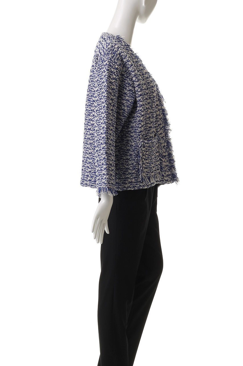 【ハウス オブ ロータス/HOUSE OF LOTUS】のミックスツイードノーカラーカーディガン 人気、トレンドファッション・服の通販 founy(ファニー) 　ファッション　Fashion　レディースファッション　Fashion for Women　トップス・カットソー　Cut & Sew Tops　ニット　Knit Tops & Sweaters　カーディガン・羽織り　Layered Style Cardigans　アクリル　Acrylic Material　カーディガン　Cardigan, Knitwear　ジャケット　Jacket, Outerwear　ツイード　Twill, Twill Weave　エレガント 上品　Elegant　other-3|ID: prp329100004464671 ipo3291000000035690763