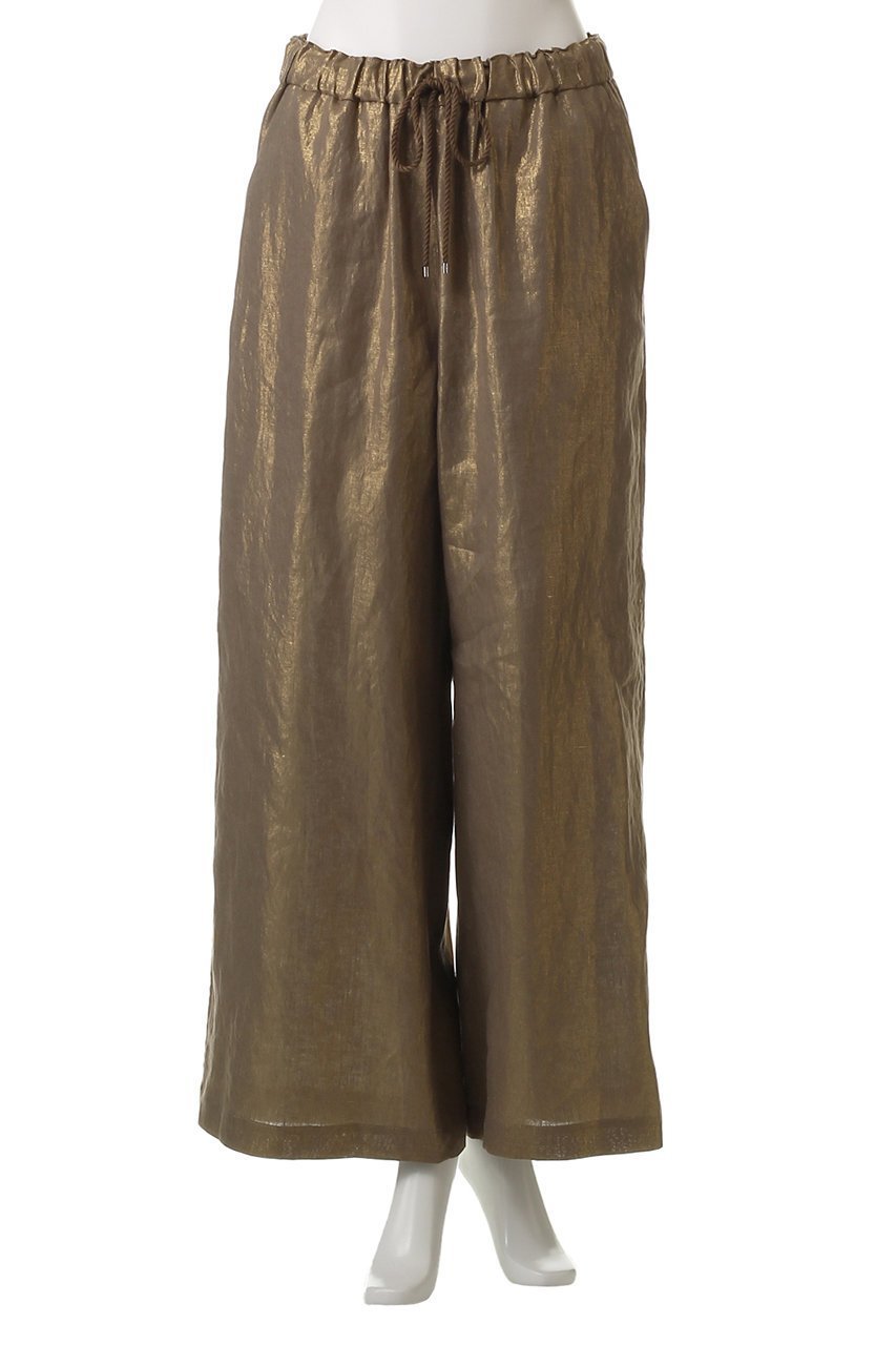 【プルミエ アロンディスモン/1er Arrondissement】のフォイルプリントリネンパンツ 人気、トレンドファッション・服の通販 founy(ファニー) 　ファッション　Fashion　レディースファッション　Fashion for Women　パンツ　Pants & Trousers　シンプル　Simple, Minimal　リゾート　Resort, Vacation Style　リネン　Linen, Linen Fabric　リラックス　Relax, Relaxed Fit　ワイド　Wide, Wide Fit　エレガント 上品　Elegant　other-2|ID: prp329100004464672 ipo3291000000035380200